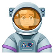 👩🏼‍🚀 Emoji Astronauta Mujer: Tono De Piel Claro Medio en Facebook 3.0.