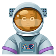 👩🏿‍🚀 Emoji Astronautin: dunkle Hautfarbe Facebook 3.0.