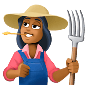 👩🏾‍🌾 Emoji Agricultora: Tono De Piel Oscuro Medio en Facebook 3.0.