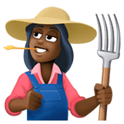 👩🏿‍🌾 Emoji Agricultora: Tono De Piel Oscuro en Facebook 3.0.