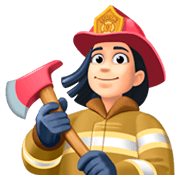 👩🏻‍🚒 Emoji Feuerwehrfrau: helle Hautfarbe Facebook 3.0.