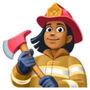 👩🏾‍🚒 Emoji Feuerwehrfrau: mitteldunkle Hautfarbe Facebook 3.0.