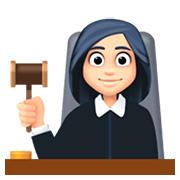 Emoji 👩🏻‍⚖️ Giudice Donna: Carnagione Chiara su Facebook 3.0.