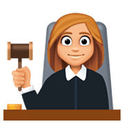 Emoji 👩🏼‍⚖️ Giudice Donna: Carnagione Abbastanza Chiara su Facebook 3.0.