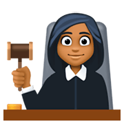 Emoji 👩🏾‍⚖️ Giudice Donna: Carnagione Abbastanza Scura su Facebook 3.0.