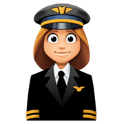👩🏼‍✈️ Emoji Piloto Mujer: Tono De Piel Claro Medio en Facebook 3.0.
