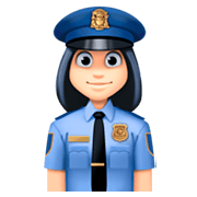 Emoji 👮🏻‍♀️ Poliziotta: Carnagione Chiara su Facebook 3.0.