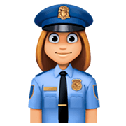 👮🏼‍♀️ Emoji Polizistin: mittelhelle Hautfarbe Facebook 3.0.