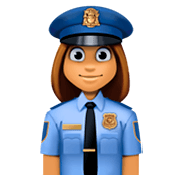 👮🏽‍♀️ Emoji Polizistin: mittlere Hautfarbe Facebook 3.0.