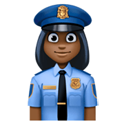 Emoji 👮🏿‍♀️ Poliziotta: Carnagione Scura su Facebook 3.0.