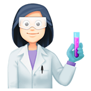 Emoji 👩🏻‍🔬 Scienziata: Carnagione Chiara su Facebook 3.0.