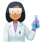 👩🏾‍🔬 Emoji Científica: Tono De Piel Oscuro Medio en Facebook 3.0.