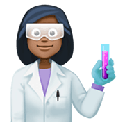 👩🏿‍🔬 Emoji Cientista Mulher: Pele Escura na Facebook 3.0.