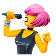 Emoji 👩‍🎤 Cantante Donna su Facebook 3.0.