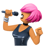 Emoji 👩🏽‍🎤 Cantante Donna: Carnagione Olivastra su Facebook 3.0.