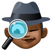 Emoji 🕵🏿‍♀️ Investigatrice: Carnagione Scura su Facebook 3.0.