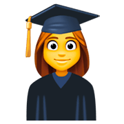 Emoji 👩‍🎓 Studentessa su Facebook 3.0.