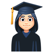 Emoji 👩🏻‍🎓 Studentessa: Carnagione Chiara su Facebook 3.0.