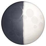 Emoji 🌓 Primo Quarto Di Luna su Facebook 3.0.