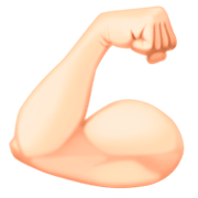 Émoji 💪🏻 Biceps Contracté : Peau Claire sur Facebook 3.0.
