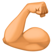 💪🏽 Emoji Bíceps: Pele Morena na Facebook 3.0.