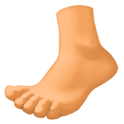 🦶🏽 Emoji Fuß: mittlere Hautfarbe Facebook 3.0.