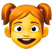 Emoji 👧 Bambina su Facebook 3.0.