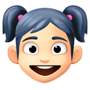 Emoji 👧🏻 Bambina: Carnagione Chiara su Facebook 3.0.