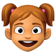 👧🏽 Emoji Mädchen: mittlere Hautfarbe Facebook 3.0.