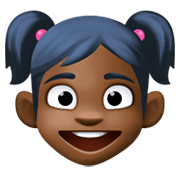 Emoji 👧🏿 Bambina: Carnagione Scura su Facebook 3.0.