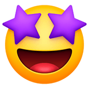 🤩 Emoji Cara Sonriendo Con Estrellas en Facebook 3.0.