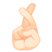 🤞🏻 Emoji Hand mit gekreuzten Fingern: helle Hautfarbe Facebook 3.0.