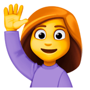 Emoji 🙋 Persona Con Mano Alzata su Facebook 3.0.