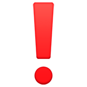 Emoji ❗ Punto Esclamativo Rosso su Facebook 3.0.