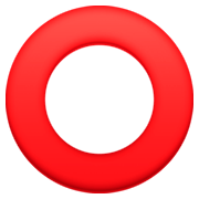 ⭕ Emoji Círculo Rojo Hueco en Facebook 3.0.