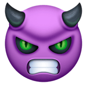 👿 Emoji wütendes Gesicht mit Hörnern Facebook 3.0.