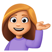 💁🏼 Emoji Infoschalter-Mitarbeiter(in): mittelhelle Hautfarbe Facebook 3.0.