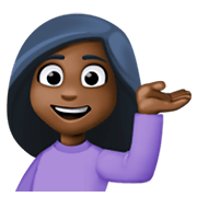 Emoji 💁🏿 Persona Al Punto Informazioni: Carnagione Scura su Facebook 3.0.