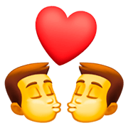 Emoji 👨‍❤️‍💋‍👨 Bacio Tra Coppia: Uomo E Uomo su Facebook 3.0.