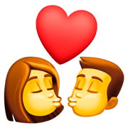 👩‍❤️‍💋‍👨 Emoji sich küssendes Paar: Frau, Mann Facebook 3.0.