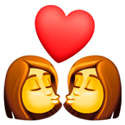 Emoji 👩‍❤️‍💋‍👩 Bacio Tra Coppia: Donna E Donna su Facebook 3.0.