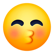 Emoji 😚 Faccina Che Bacia Con Occhi Chiusi su Facebook 3.0.