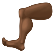 🦵🏿 Emoji Bein: dunkle Hautfarbe Facebook 3.0.