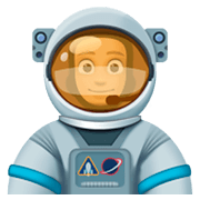 Emoji 👨🏽‍🚀 Astronauta Uomo: Carnagione Olivastra su Facebook 3.0.