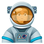 👨🏾‍🚀 Emoji Astronauta Hombre: Tono De Piel Oscuro Medio en Facebook 3.0.