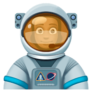 Emoji 👨🏿‍🚀 Astronauta Uomo: Carnagione Scura su Facebook 3.0.