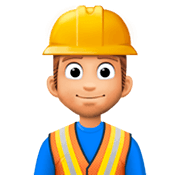 👷🏼‍♂️ Emoji Bauarbeiter: mittelhelle Hautfarbe Facebook 3.0.