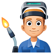 👨🏼‍🏭 Emoji Fabrikarbeiter: mittelhelle Hautfarbe Facebook 3.0.