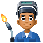 👨🏾‍🏭 Emoji Fabrikarbeiter: mitteldunkle Hautfarbe Facebook 3.0.