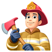 Émoji 👨🏻‍🚒 Pompier Homme : Peau Claire sur Facebook 3.0.